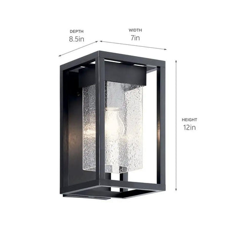 Mercer 12 Inch Outdoor Wall Light One Light With Clear Seeded Glass In Olde Bronze Finish For Entryways Patios Porches And Garages