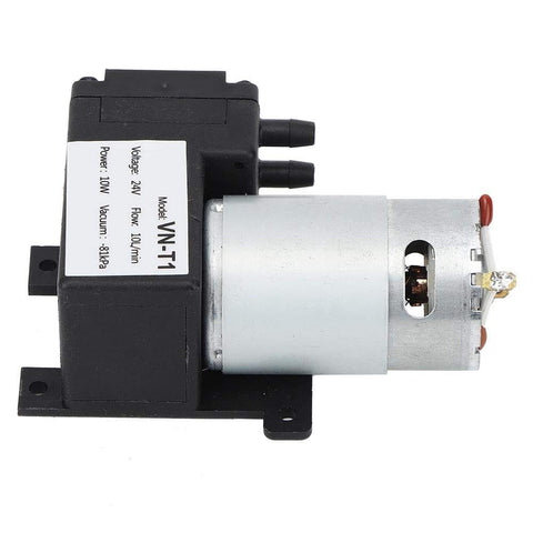 Tiny 10 Liters Per Minute DC Vacuum Pump With 81 kPa Negative Pressure 24V DC Compact Lab And Home Medical Gear side view