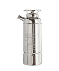Retro Fire Extinguisher Bar Shaker Handmade Brass Nickel Plated Cocktail Mixer with functional spout and sleek design.
