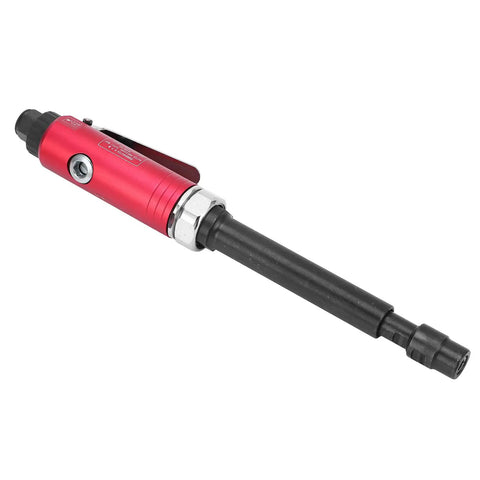 Extended Air Die Grinder With Adjustable Speed Control Pumping Twenty Thousand Rpm On An Extended Body for precision auto detailing and grinding.