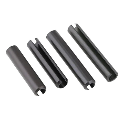Heavy Duty Stainless Steel Spring Dowel Roll Pin Split Pin M2 X 6 To 30mm Black Carbon Steel, set of four pins