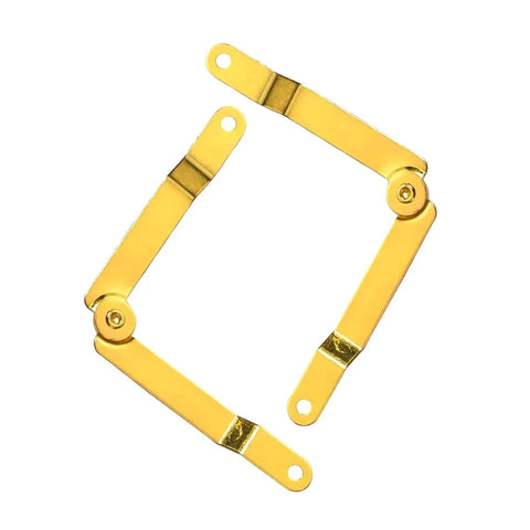 2Pcs Jewelry Box Lid Support Hinges Set Metal Cover Hinges With Folding Positioning Tripod Design For Antique Wood Case