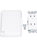 Badass Weatherproof Outlet With Cover 15 Amp 125 Volt Outdoor Electrical Receptacle with durable snap latch and screws.