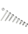 A2 Stainless Steel Hex Socket Screws And Nuts Kit With 200 Screws And 100 Nuts For Home And Office Repairs cap head sizes