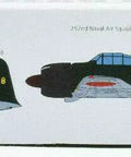 Box illustration of A6M5c Zero Fighter 1 To 72 Scale Plastic Model Airplane Kit With Dope Detailed Multicolor Parts And Three Decal Sets