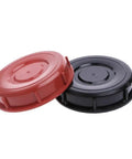 Get A Heavy Duty HDPE Tote Tank Lid With Leak Proof Gasket To Seal 163mm Ibc Containers From Major Brands Like Greif And Schutz For Super Secure Bulk Storage That Keeps Liquid In Where It Belongs Without Any Mess Or Spills. Red and black HDPE lids for 163mm IBC containers.
