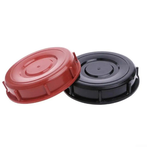 Get A Heavy Duty HDPE Tote Tank Lid With Leak Proof Gasket To Seal 163mm Ibc Containers From Major Brands Like Greif And Schutz For Super Secure Bulk Storage That Keeps Liquid In Where It Belongs Without Any Mess Or Spills. Red and black HDPE lids for 163mm IBC containers.