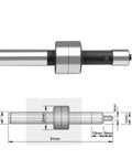 Image of Easy To Use Mechanical Finder Touch Probe For Milling Machines And Lathes with detailed dimensions and metal construction.