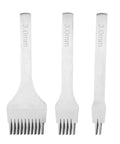 3 2 5 10 Prong Leather Punch Tool Set Pro Grade With White Steel Chisel Kit And Smooth Polished Handles