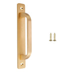 5-Inch Brushed Gold Cabinet Pulls With Base Plate Aluminium Alloy Square Kitchen Cabinet Handles Drawer Pulls For Sliding Doors Rustic