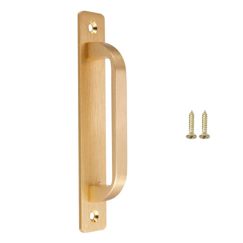 5-Inch Brushed Gold Cabinet Pulls With Base Plate Aluminium Alloy Square Kitchen Cabinet Handles Drawer Pulls For Sliding Doors Rustic