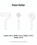 Pro Grade Paint Roller For Drywall And Smooth Ceilings With Dual Yellow Strip Cover, size 9 inch, lightweight design.