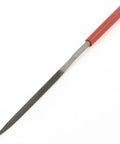 Diamond Hand File Set 180mm Long With 9mm Shank Triangle Diamond Files Red And Silver Tone Abrasive Finishing Tool