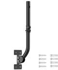 Heavy Duty Antenna Mount Pole For Outdoor Use With 180 Degree Pivot Base 1 Inch Diameter And 19.5 To 28 Inch Adjustable Length J Pipe Bracket