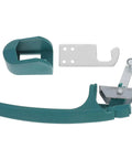 Heavy Duty Replacement Oven Handle For Commercial Kitchen Equipment Durable Plastic Grips Sleek Design Easy Install For Vacuum Dryers And Ovens parts including grip handle, mount plate, and polymer cover.