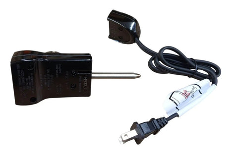 Probe Temperature Control Replacement For Kitchen Kettle Multi Cooker With Adjustable Dial And Magnetic Cord Fits 0600001 0600002 Models Easy Install No Fuss Build For Home Chefs shown with black magnetic cord and probe