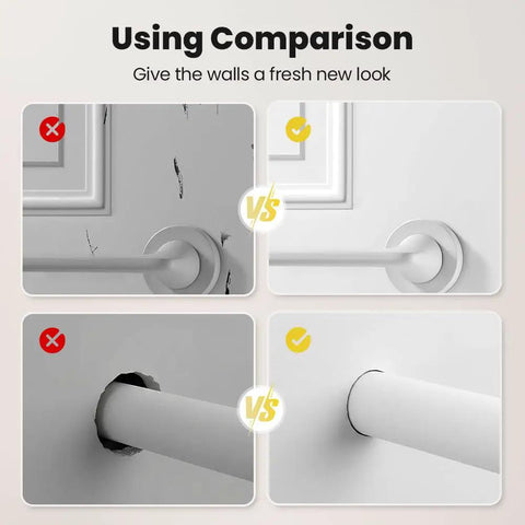 Comparison of unpatched and patched wall areas using Quick Drying Tile Repair Kit With Glue And Complete DIY Tool Set For Cracks.