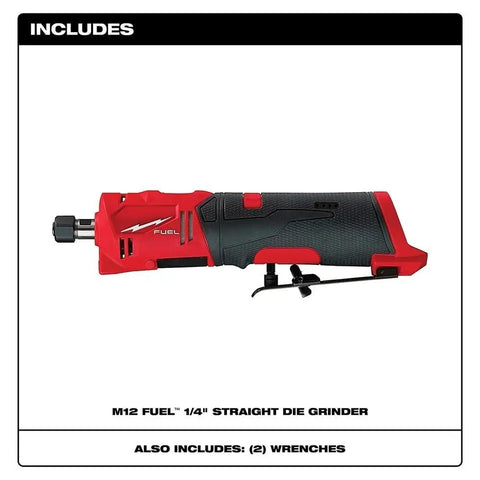 Pro Grade Cordless Brushless Straight Die Grinder With One Quarter Inch Chuck And Three Speed Rpm Control Delivering Rock Solid Feel With Badass Grip For Tradesmen Who Want No Nonsense Power From A Lightweight Bare Tool Build