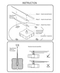 Instructions for High Torque Silent DIY Wall Clock Movement Kit With Two Quartz Movements, showing hand installation steps.