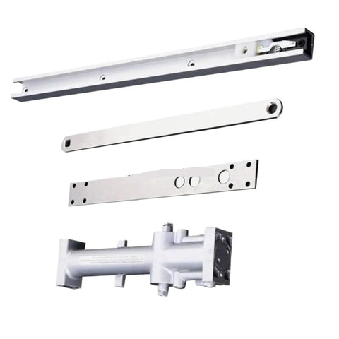 Components of an Adjustable Door Closer System For Home Doors With Invisible Hydraulic Soft Close, Quiet No Fuss Self Closing, Customizable Closing Speed