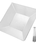 Outdoor Patio Heater Heat Shield Square Aluminum Reflector For 4-Sided Glass Tube Heaters Replacement Top Cover With Three Pre-Drilled Holes