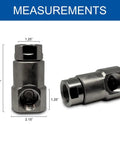 Super Swivel 1 Inch Heavy Duty Hose Reel Swivel With Grease Zerk Fitting For High Pressure Use measurement details shown