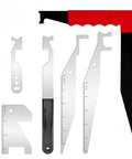 6-Piece Heavy-Duty Firefighting Multi-Tool Go-To Kit For First Responders, Emergency Rescue Gear For Warehouse And Home, Built Tough Spring Steel Build With L-Shaped Lever Design And Finger-Saver Rubber Grip, six-piece set