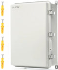 Outdoor Electrical Box Heavy-Duty Weatherproof Junction Enclosure 24.2x16.4x9.1 Inches Waterproof IP66 shown with wall anchors