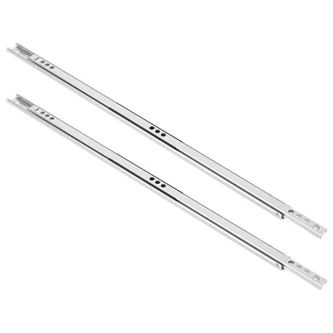 Two Way Pullout Drawer Slides For Small Cabinets And Closets, Heavy Duty Steel Ball Bearing Rails, Double Sided Drawer Track Hardware