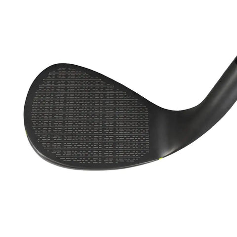 Close-up of Roswell 56 Degree Wedge With Steel Shaft Conforms To Rules Of Golf In Dope Green Finish, face texture detail