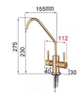 YHdtUO Filter Brushed Gold Water Purifier Double Outlet Single Cooling Stainless Steel Kitchen Faucet dimensions and design.