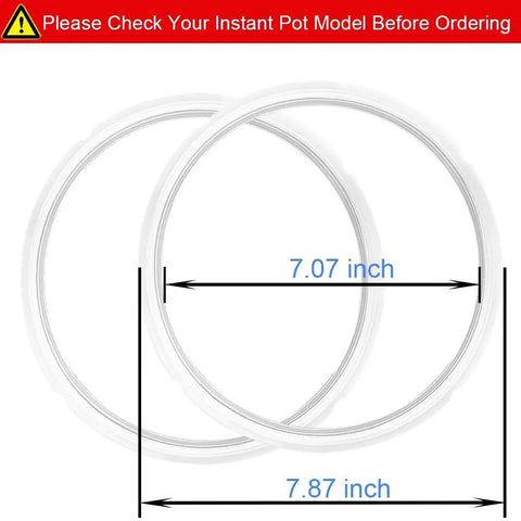 2-Pack Replacement Sealing Ring For 3 Quart Pot Mini, BPA-Free Food-Grade Gasket Fits Instant Pot 3Qt Models, durable rings measured