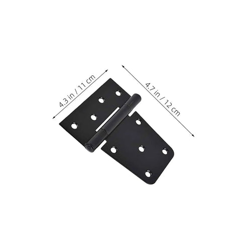 Beefy Heavy Duty Shed Hinges For Barn Doors And Fence Gates shown with dimensions 4.3 x 4.7 inches
