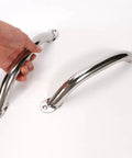 Two Pack 9 Inch Long Polished Stainless Steel Boat Grab Handles Handrails For Marine Use Round Tube Durable Non Slip Grip