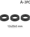 Three Piece Portable Cleaning Machine High Pressure Pump Head O Ring Set With 12x20x5mm And 12x20x5.3mm Rubber Seals For Pump Covers Compressor Housings Instrument Housings Pipelines Food Processing And Automotive Systems, 12x20x5 mm rubber seals