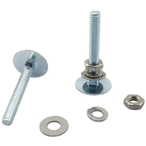 Heavy Duty 8 Piece Large Countersunk Square Neck Bolt Set With Hex Nuts And Washers, 1/4-20x2in parts including bolts, nuts, washers.