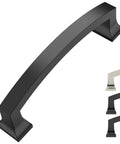 Matte Black Cabinet Pulls 4 Inch With Two Size Options Pack Of 10 Kitchen Cabinet Hardware for comfortable grip, easy installation, durable use.