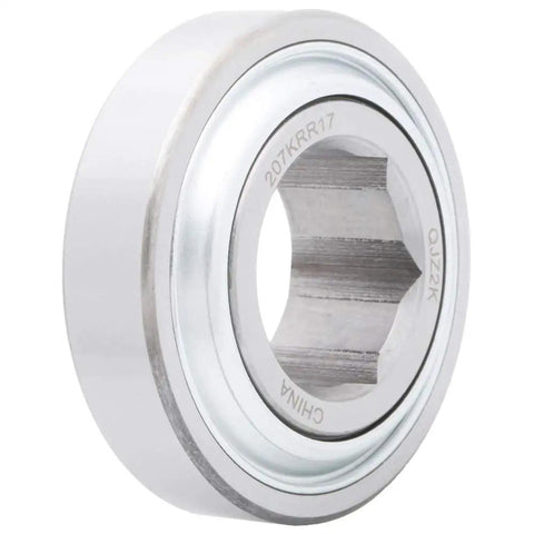 Two Pack Agricultural Ball Bearings 207KRR17 With 1.25 Inch Hex Bore And 1.44 Inch Inner Diameter Plus 2.83 Inch Outer Diameter Heavy Duty Replacement Parts Built Tough To Crush The Grind On Farms And Ranches Daily