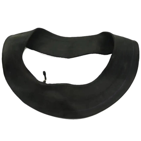 Top Tier Motorcycle And Electric Scooter Inner Tube 130 60 13 Butyl Rubber Construction visibly curved with bend valve option.