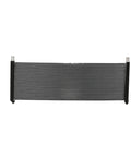 Premium Aluminum Battery Coolant Radiator Assembly For Tesla Model X Direct Replacement 2016 Through 2021 front view showing fins and connectors.