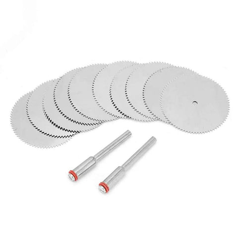 10Pcs Stainless Steel Drill Attachment Discs For Rotary Tools Metal Cutting Saw Blades Set For Drills 32mm Cutting Discs