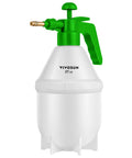 27 Ounce Handheld Pump Sprayer With Adjustable Brass Nozzle for indoor and outdoor use, showing green handle and white translucent bottle