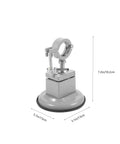 360 Degree Rotating Table Vise With Suction Cup Base Heavy Duty Metal Workbench Clamp showing dimensions 7.2in H x 5.1in W