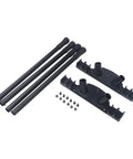 Folding Camping Table Legs With Adjustable Height From 16.9 To 24.4 Inches, metal supports and screws for outdoor dining desks.