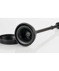 Plastic Toilet Plunger With Lift And Lock Cover Set Compact Freestanding Low Key Discreet Storage Caddy Modern Bronze
