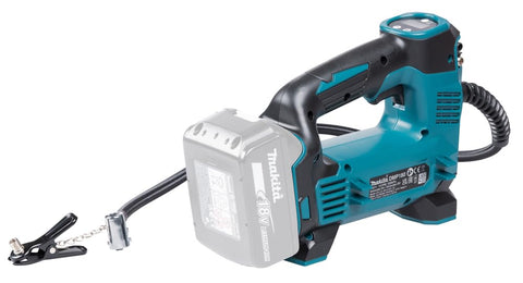 Cordless 18V Li Ion Inflator With Digital Backlit Gauge for Quick On The Go Inflation, Auto Stop, LED Work Light, visible side view