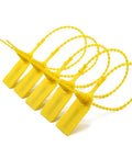 Yellow Numbered Security Zip Ties With Tamper Evident Seal Tags Pull Tight Self Locking Disposable Safety Locks For Fire Extinguishers