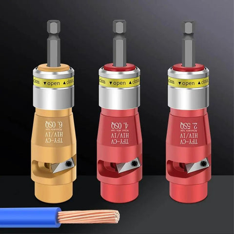 Heavy Duty Electric Wire Stripper That Clamps Right Onto Your Standard Hand Drill with adjustable settings for wire sizes 2.0 to 6.0 mm