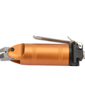 Side view of Pneumatic Nipper Tool With Pro Grade HS20 S5 Scissors And Cutter Head, metal housing, for cutting wire.