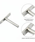 Go-To Hidden Shelf Support Bracket for Floating Shelves, 6.7 x 2.4 x 2.5 Inch Carbon Steel Nickel Plated Wall Mount